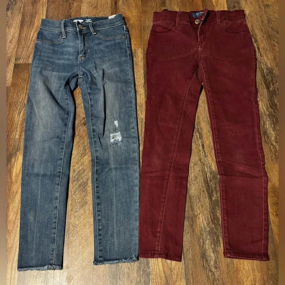 Old Navy Ballerina Jeggings and Burgundy Rockstar Jeggings bundle of 2